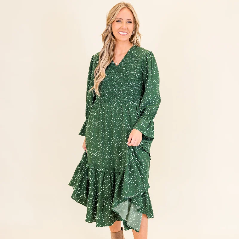 Limited-Time Price Drop!Montana Mornings Dress, Hunter Green
