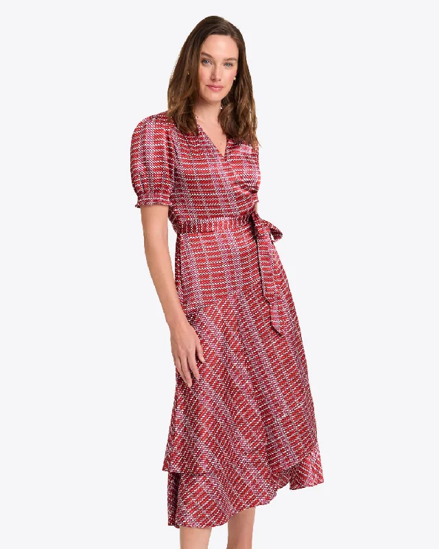Exclusive Savings This Week!Naomi Wrap Dress in Dotted Grid