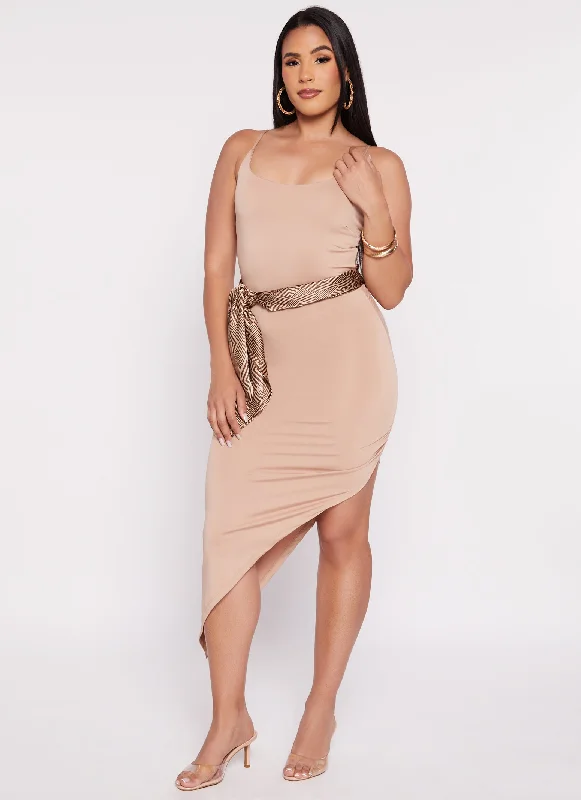Act Fast – Limited Time Savings!Asymmetrical Cami Midi Dress