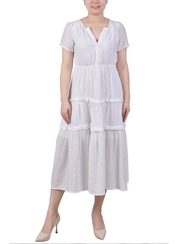 Huge Savings – Act Now!Ankle Length Short Sleeve Dress - Petite