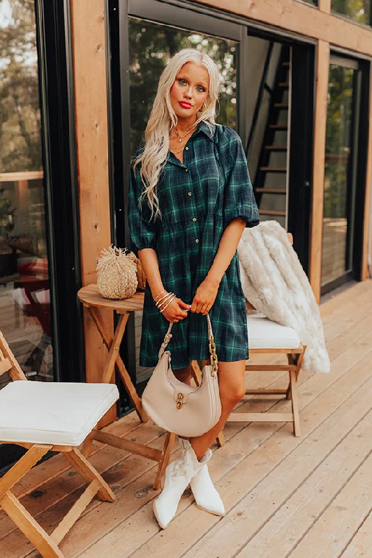 Act Fast – Limited Time Savings!Pretty And Preppy Plaid Mini Dress