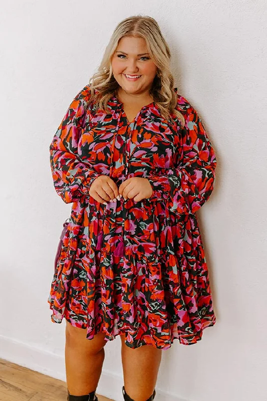 Huge Price Cuts Await!Sangria Toast Mini Dress Curves