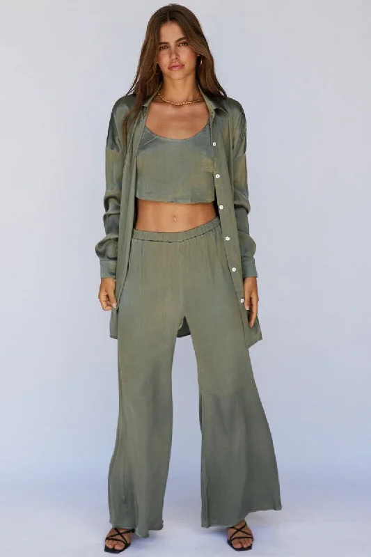 Time to Save Big!SNDYS Mystic Shirt Dress Khaki