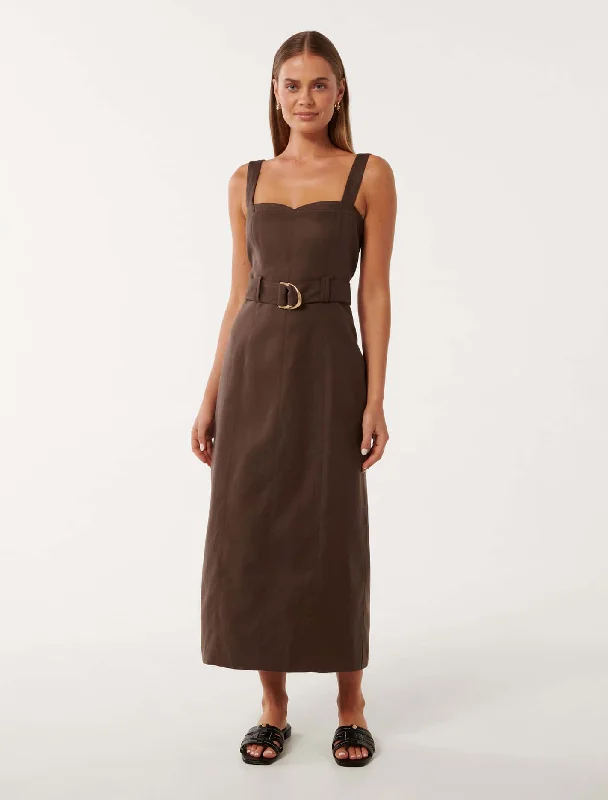 Hurry! While Supplies Last!Taylor Top Stitch Column Midi Dress