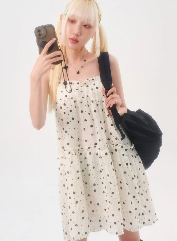 The Best Sale of the Year!Tiered Flower Mini Dress IL305