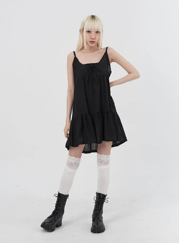 Get Ready to Save!Tiered Mini Dress IU312