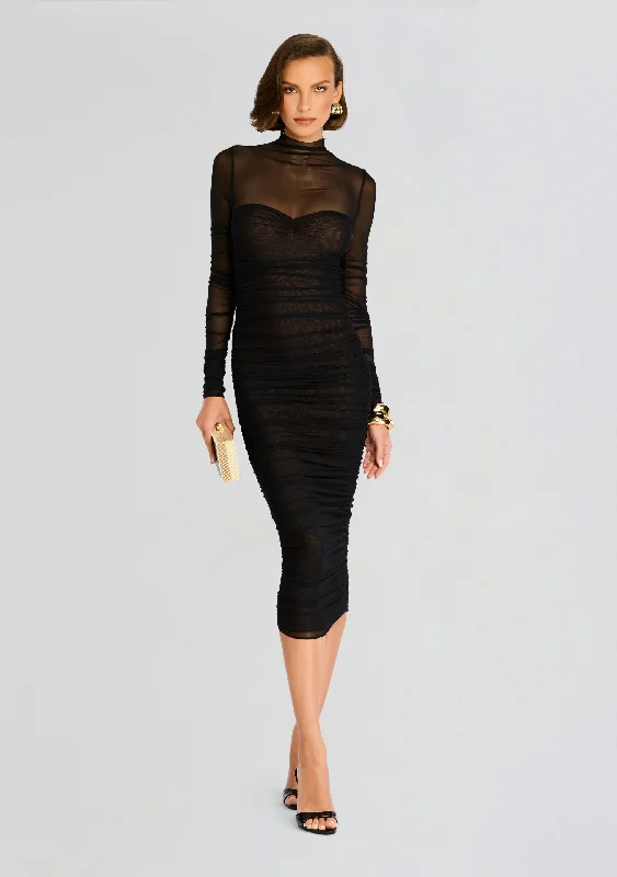 Bigger Savings, Better Shopping!Trina Mesh Ruched Midi Dress