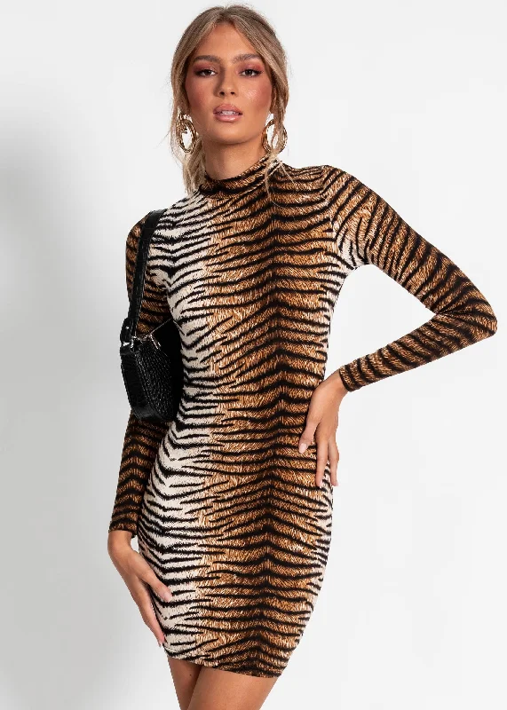 One Click Away from Big Savings!Zaylee Mini Dress - Tiger